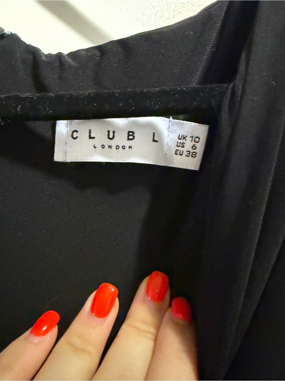 Club London Cosmos Black Asymmetric Long-Sleeve Split Maxi Dress - Picture 3 of 3